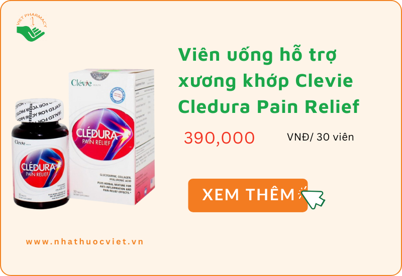 Viên uống hỗ trợ xương khớp Clevie Cledura Pain Relief