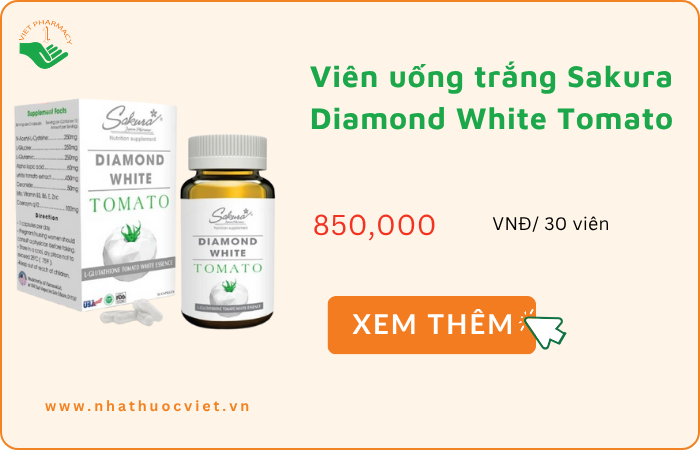 Viên uống trắng da, chống nắng Sakura Diamond White Tomato