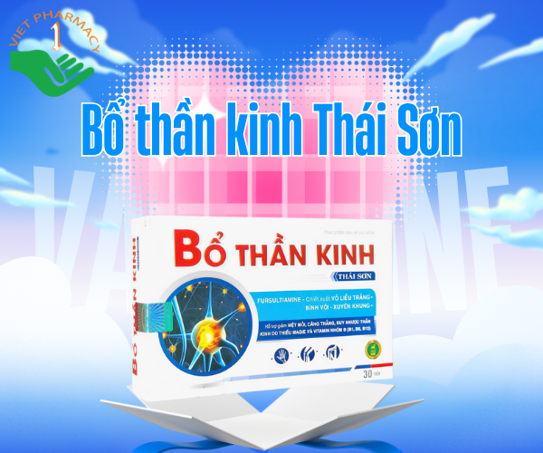 Bổ thần kinh Thái Sơn, hỗ trợ giảm mệt mỏi, căng thẳng, suy nhược thần kinh (Hộp 30 viên)