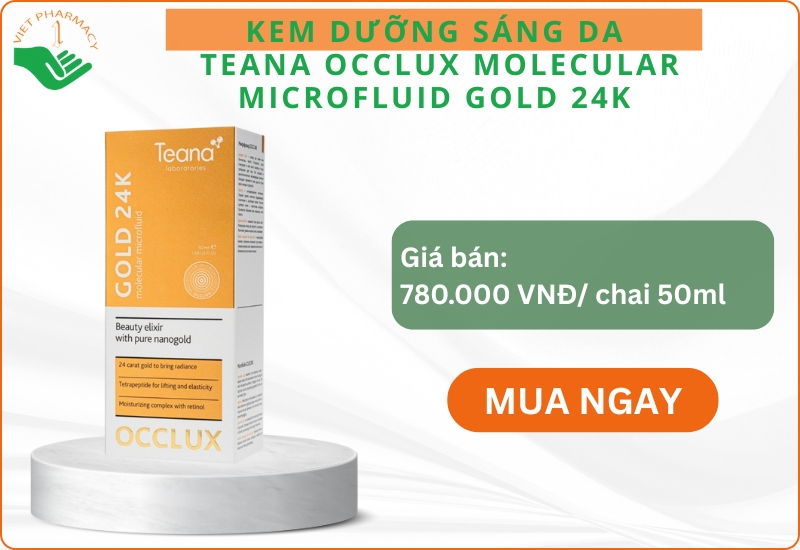 Kem dưỡng trẻ hoá, làm sáng da – Teana Occlux Molecular Microfluid Gold 24K