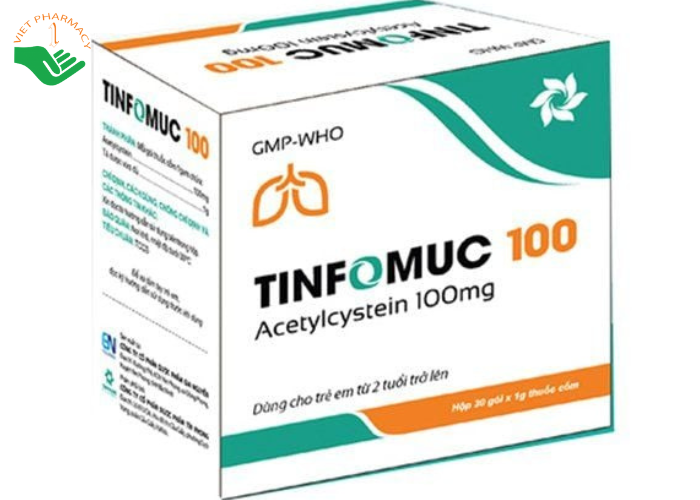Thuốc Tinfomuc tiêu nhầy, long đờm 200mg (100 viên)