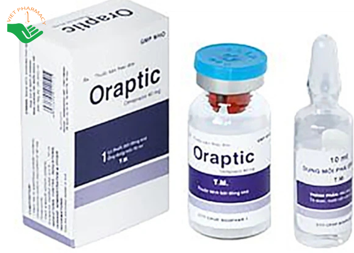 Bột pha tiêm Oraptic Bidiphar điều trị loét tá tràng, dạ dày (1 lọ bột x 1 ống 10 ml)