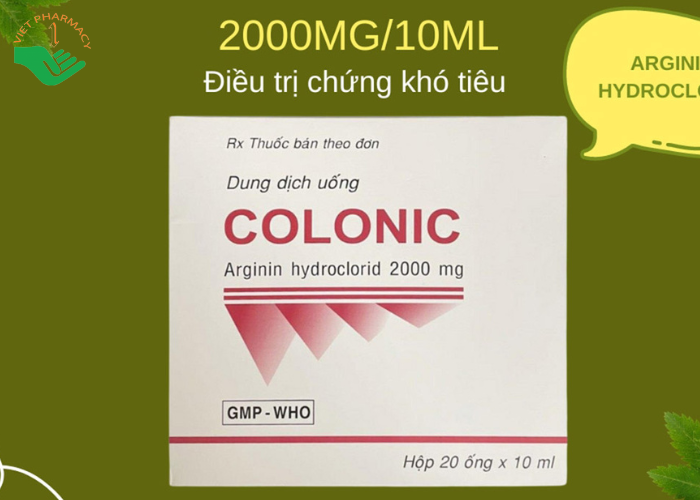 Dung dịch uống Colonic 2000mg USA-NIC Pharma điều trị cho bệnh nhân tăng amoniac máu (20 ống x 10ml)
