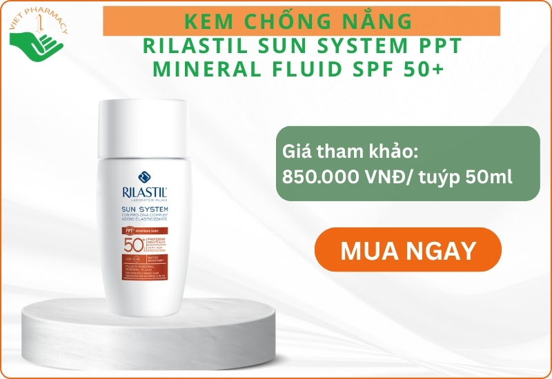 Kem chống nắng Rilastil Sun System PPT Mineral Fluid SPF 50+