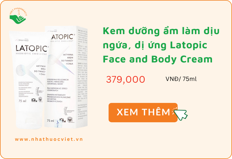 Kem dưỡng ẩm làm dịu ngứa, dị ứng Latopic Face and Body Cream