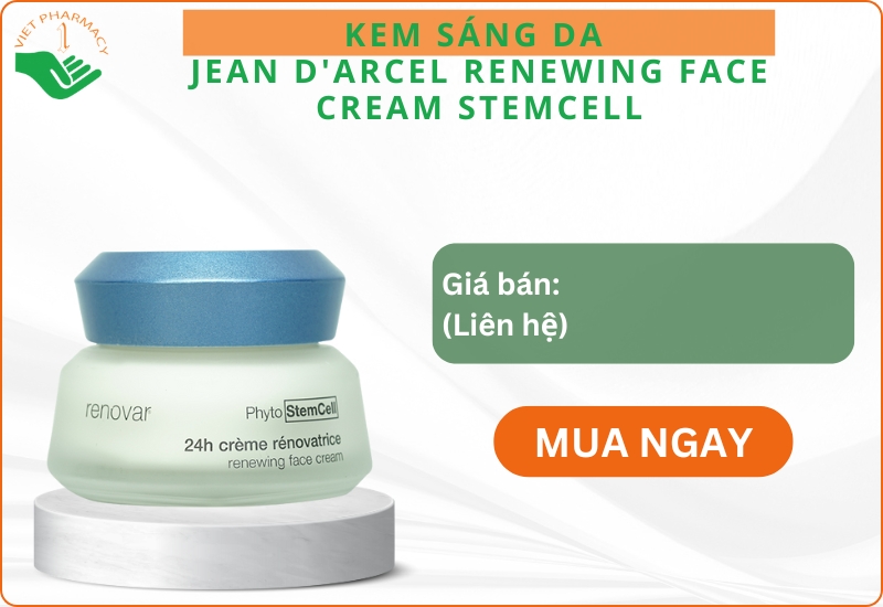 Kem dưỡng trẻ hóa và sáng da Jean d'Arcel Renewing Face Cream Stemcell