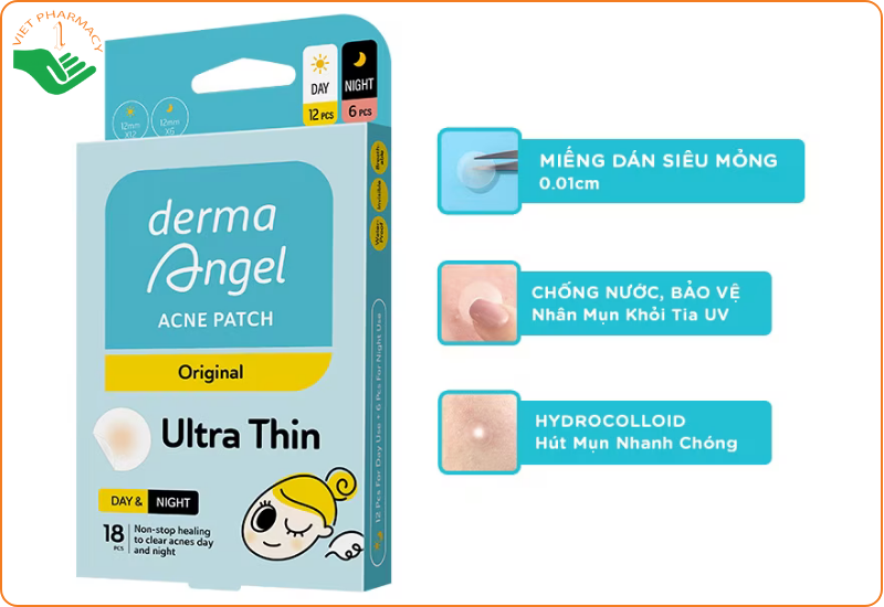 Miếng dán mụn ban đêm Derma Angel