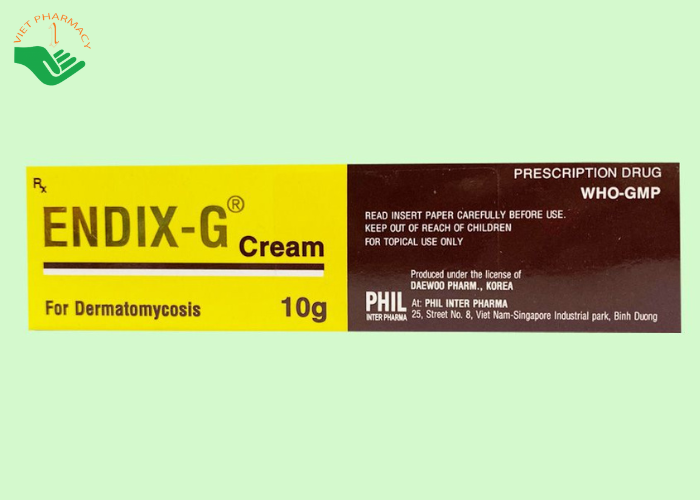 Thuốc Endix-G 10mg điều trị nấm da, viêm da (10g)