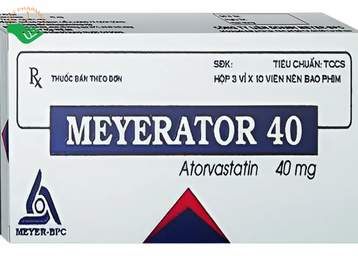 Thuốc Meyerator 40mg trị rối loạn lipid máu (30 viên)