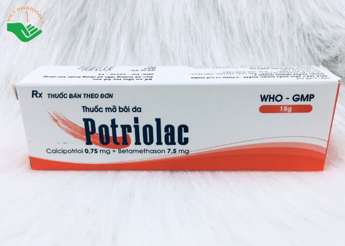 Thuốc mỡ bôi da Potriolac Trung Ương 2 điều trị vảy nến mảng, mức độ nhẹ đến vừa (15g)