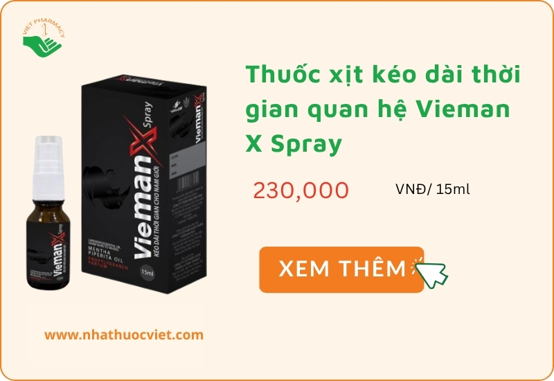 Thuốc xịt kéo dài thời gian quan hệ Vieman X Spray