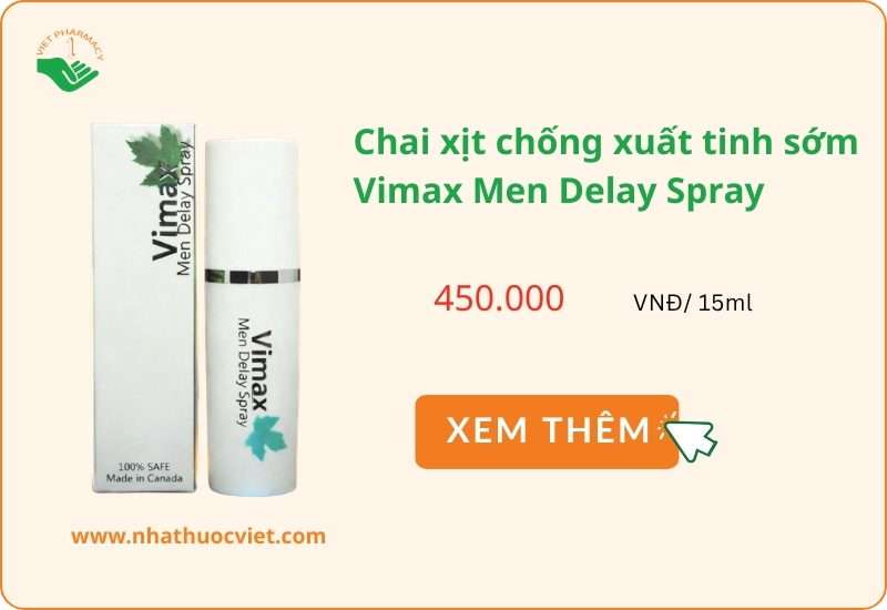 Chai xịt Vimax Men Delay Spray chống xuất tinh sớm (15ml)