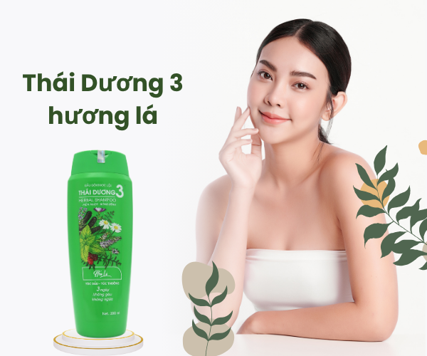 Dầu gội dược liệu Thái Dương 3 hương lá trị gàu, kích thích mọc tóc (200ml)