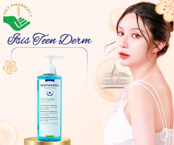 Gel rửa mặt Isis Teen Derm ngăn ngừa mụn, giảm nhờn (250ml)
