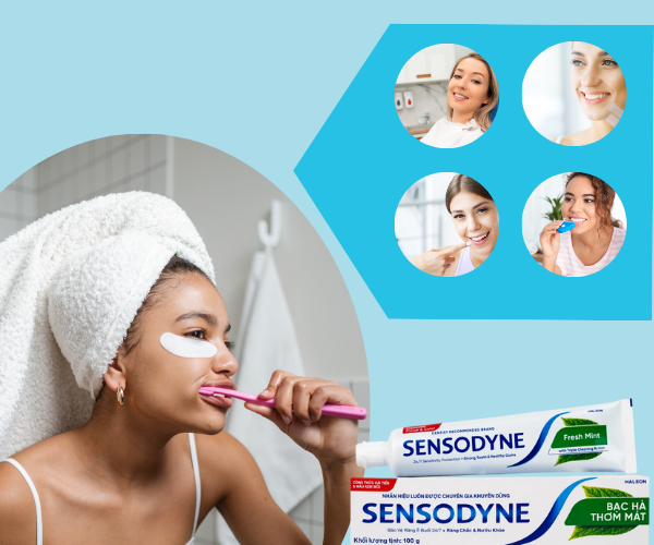 Kem đánh răng Sensodyne Fresh Mint bạc hà the mát, bảo vệ răng ê buốt mỗi ngày (100g)