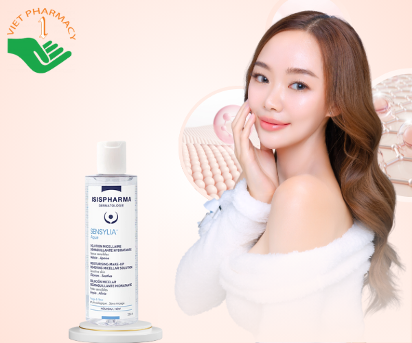 Nước tẩy trang Isispharma Dermatologie Sensylia Aqua dùng cho da nhạy cảm và da thường (250ml)