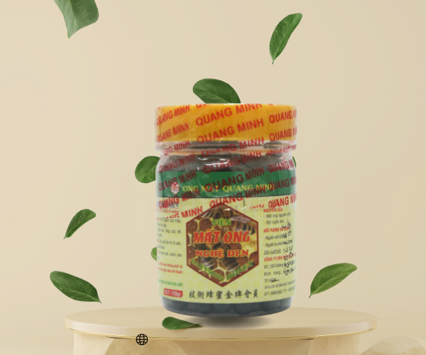 Viên mật ong nghệ đen Quang Minh 120gram