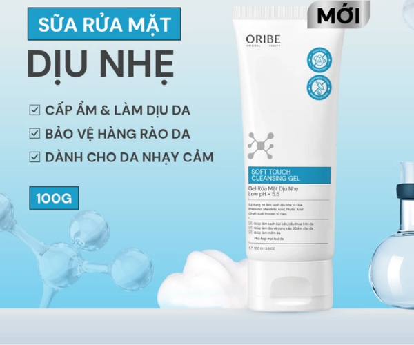 Sữa rửa mặt làm sạch dịu nhẹ Oribe Soft Touch dưỡng da ẩm mịn mềm mại dành cho mọi loại da(Tuýp 100g)