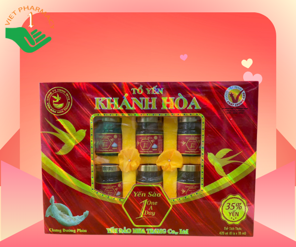 Tổ yến Khánh Hòa One A Day - 35% tổ yến thật (6 lọ x 70ml)