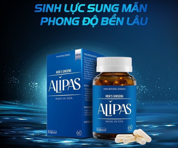Viên uống Men’s Ginseng Alipas Ecogreen cải thiện rối loạn cương dương (Hộp 60 viên)