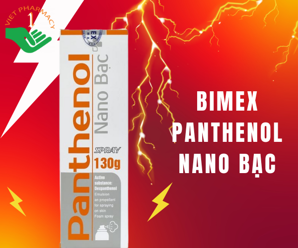 Xịt dưỡng da Bimex Panthenol Nano Bạc dưỡng ẩm da khô, nứt nẻ (Tuýp 130g)