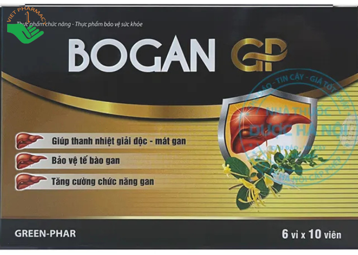 Bổ gan Bogan GP hỗ trợ và tăng cường sức khỏe gan (6 vỉ x 10 viên)