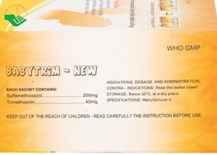 Bột uống Babytrim - New Pharbaco điều trị nhiễm khuẩn (10 gói x 1.5g)
