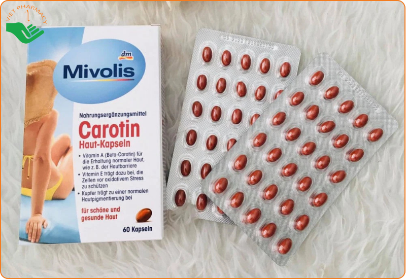 Viên uống chống nắng Mivolis Carotin không chỉ giúp bảo vệ da trước tác hại của tia UV mà còn hỗ trợ nuôi dưỡng và cải thiện sức khỏe làn da từ bên trong