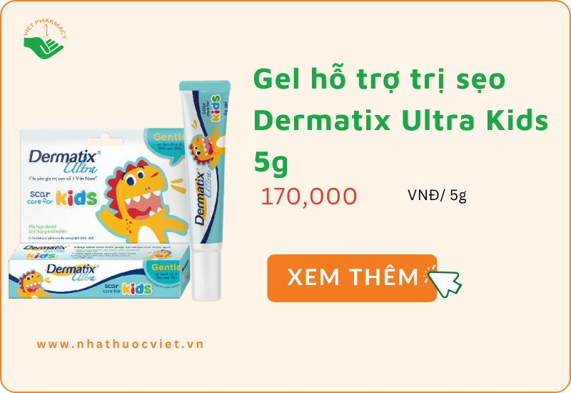 Gel hỗ trợ trị sẹo Dermatix Ultra Kids 5g