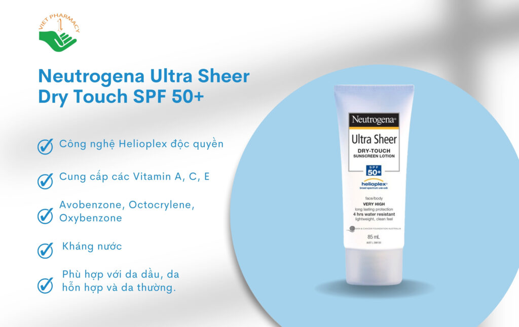 Kem chống nắng Neutrogena Ultra Sheer Dry Touch SPF 50+
