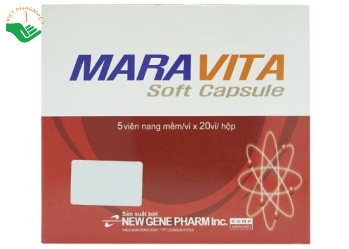t Thuốc Maravita New Gene Pharm Điều Trị Tình Trạng Thiếu Vitamin E (Hộp 20 Vỉ X 5 Viên)