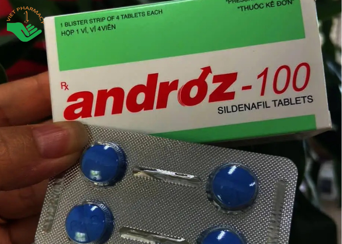 Thuốc Androz 100 điều trị rối loạn cương dương (1 vỉ x 1 viên)