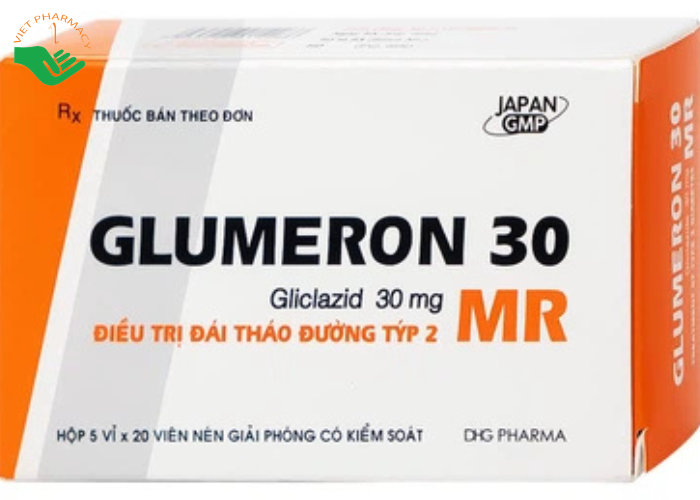 Thuốc Glumeron 30 MR DHG điều trị bệnh đái tháo đường típ 2 (5 vỉ x 20 viên)