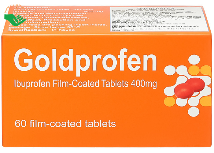 Thuốc Goldprofen 400mg giảm đau, kháng viêm xương khớp (6 vỉ x 10 viên)