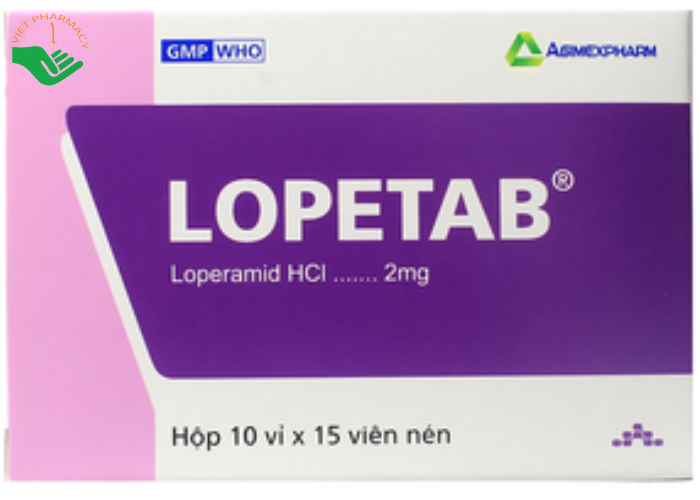 Thuốc Lopetab 2mg điều trị tiêu chảy cấp (Hộp 10 vỉ x15 viên)