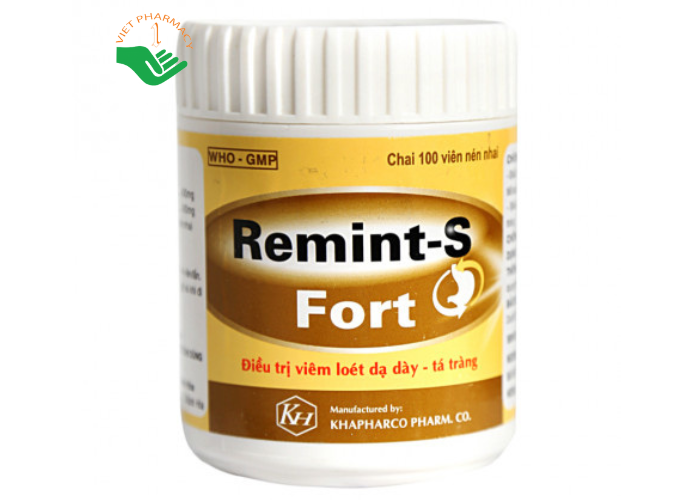 Thuốc Remint - S Fort điều trị loét đường tiêu hóa hiệu quả (100 viên)