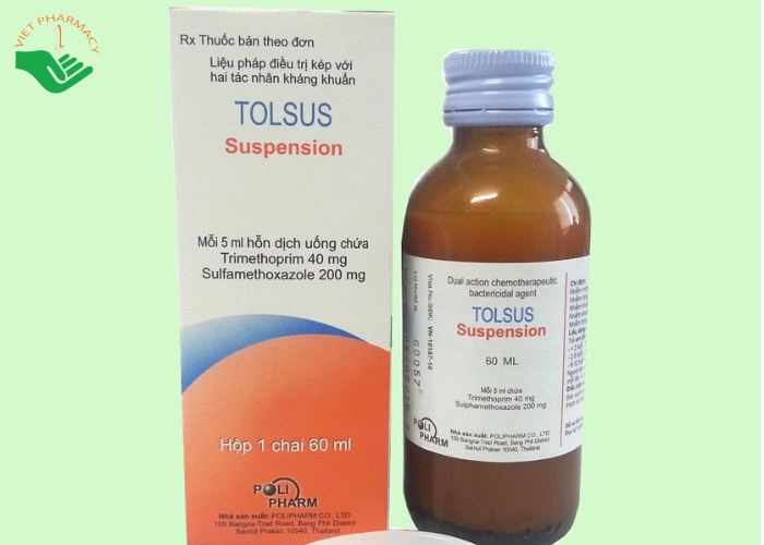 Thuốc Tolsus Polipharma 200/40mg điều trị nhiễm trùng đường hô hấp (60ml)