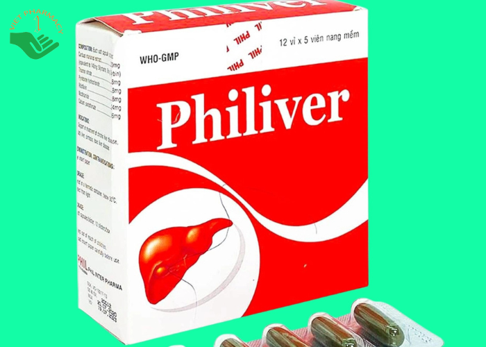 Viên nang mềm Philiver Phil Inter Pharma điều trị bệnh gan mạn tính, gan nhiễm mỡ (12 vỉ x 5 viên)