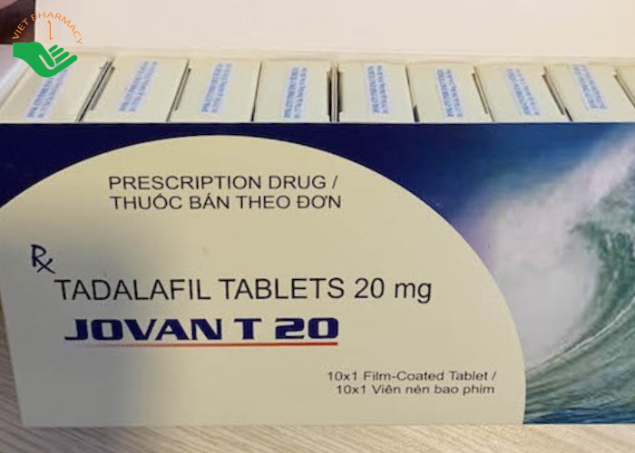 Viên nén Jovan T 20 Cadila điều trị rối loạn cương dương (1 vỉ x 1 viên)