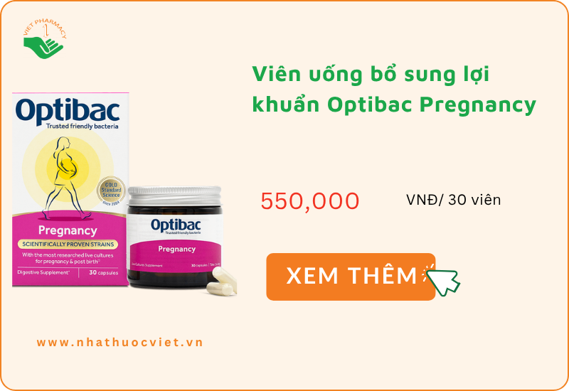 Viên uống bổ sung lợi khuẩn cho đường ruột, hỗ trợ tiêu hóa cho bà bầu Optibac Pregnancy