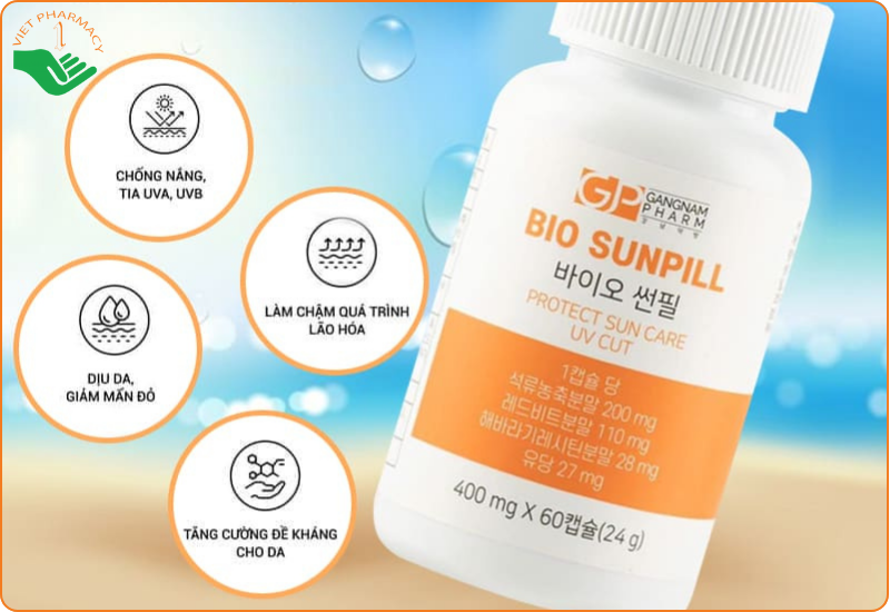 Viên uống chống nắng nội sinh Bio Sunpill của Hàn Quốc