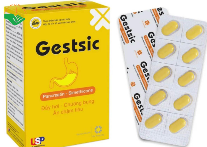 Viên uống Gestsic HV Pharma hỗ trợ tiêu hóa (10 vỉ x 10 viên)