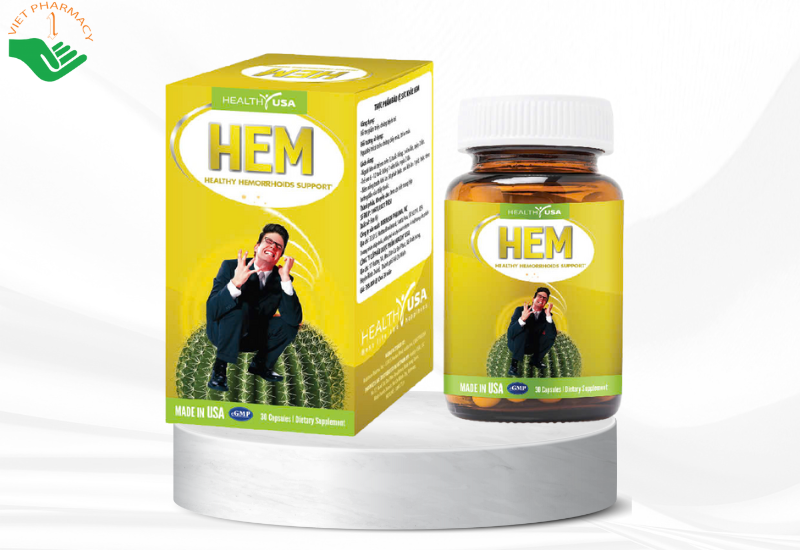 Viên uống HEM Healthy USA hỗ trợ giảm triệu chứng bệnh trĩ
