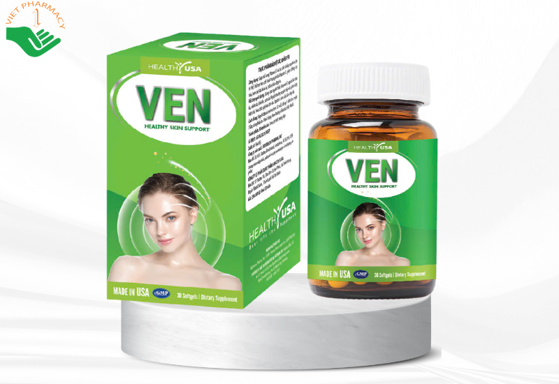 Viên uống VEN Healthy USA bổ sung vitamin E, giúp làm đẹp da, hạn chế lão hoá (30 viên)