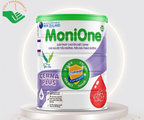Sữa MoniOne Cerna Plus hỗ trợ kiểm soát đường huyết (Hộp 900gr)
