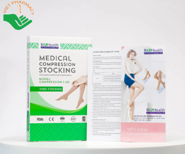 Vớ gối y khoa Model Compression I AD (size S) - Hỗ trợ suy giãn tĩnh mạch (Hộp 1 đôi )