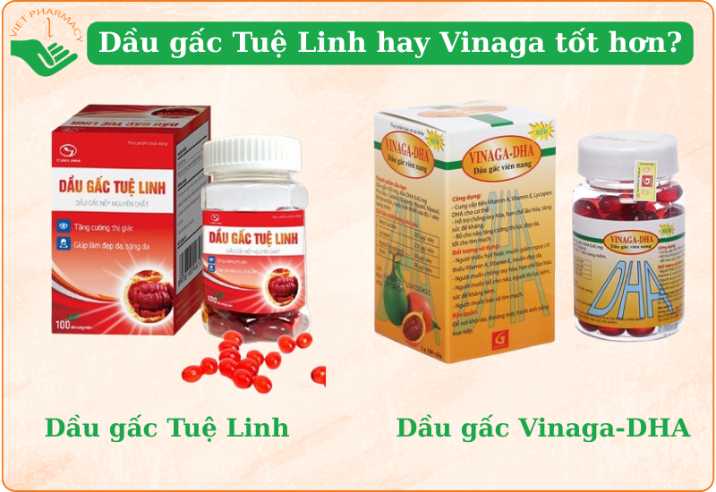 Tuỳ vào mục đích sử dụng mà chọn Dầu gấc Tuệ Linh hay Vinaga
