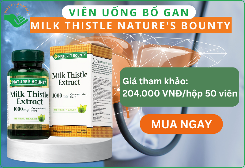 TPCN, viên thuốc bổ gan của Mỹ Milk Thistle Nature's Bounty
