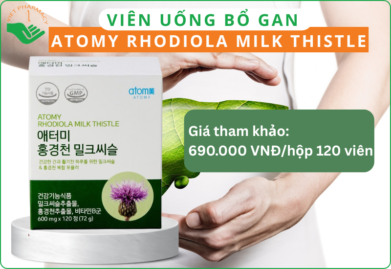 Viên giải độc gan, bổ gan Atomy Rhodiola Milk Thistle