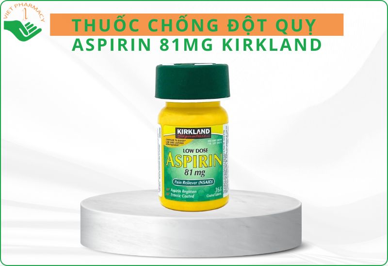 Thuốc chống đột quỵ của Mỹ Aspirin 81mg Kirkland